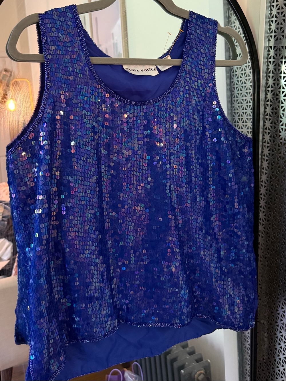 Girls' Royal Blue Sequin Party Dress